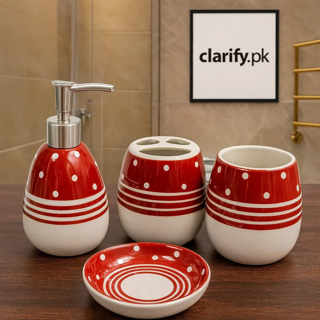 4Pcs Luxury Bath Set – Elegant Bathroom Accessories