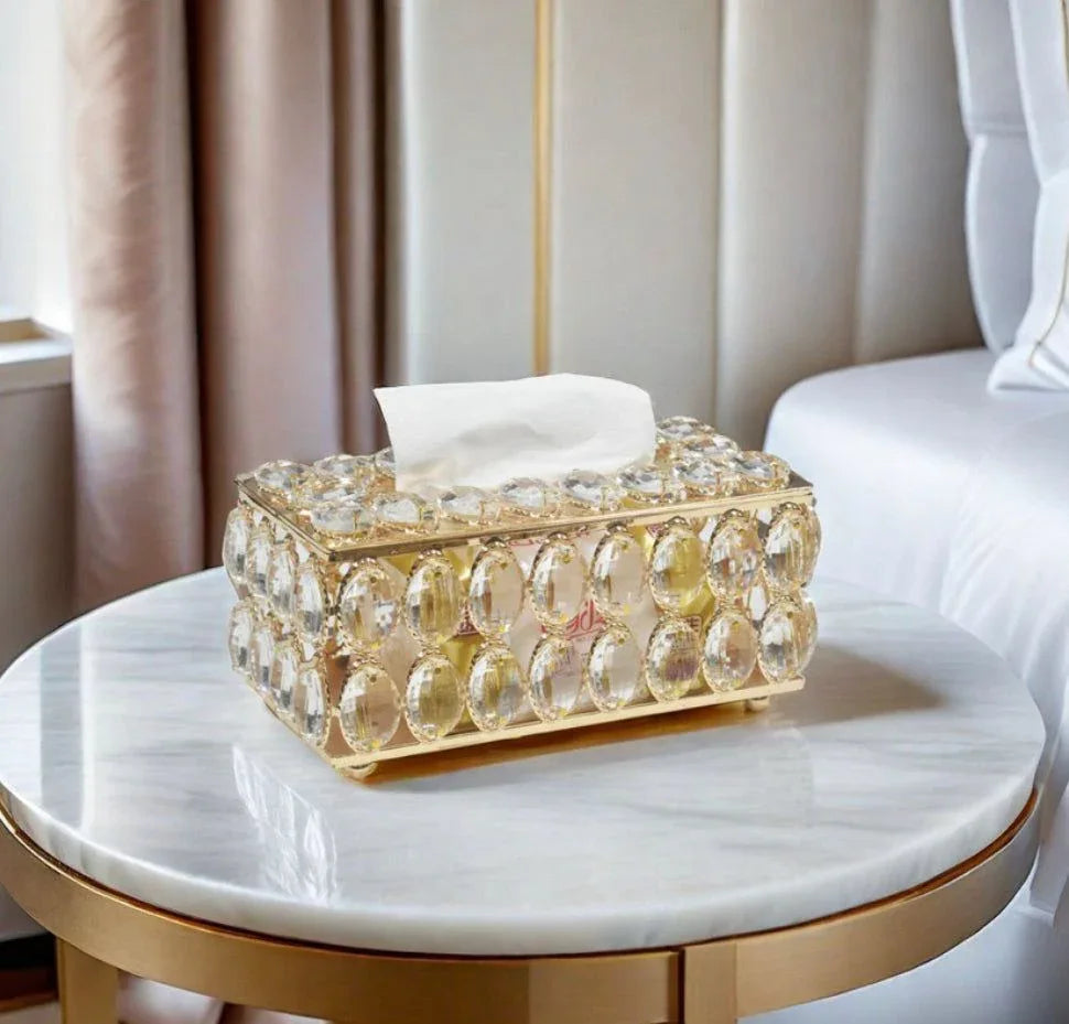 Crystal Nug Tissue Box – Elegant Decorative Holder