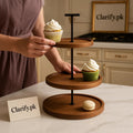Wooden Cake Stand Shelf – Rustic Display for Cakes & Desserts