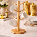 Wooden Tree-Style Cup & Mug Holder Stand