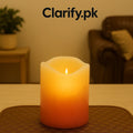 Mini LED Wax Candle – Warm Flickering Light