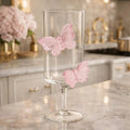 Pink Bow Flutter Glass – Elegant Drinkware