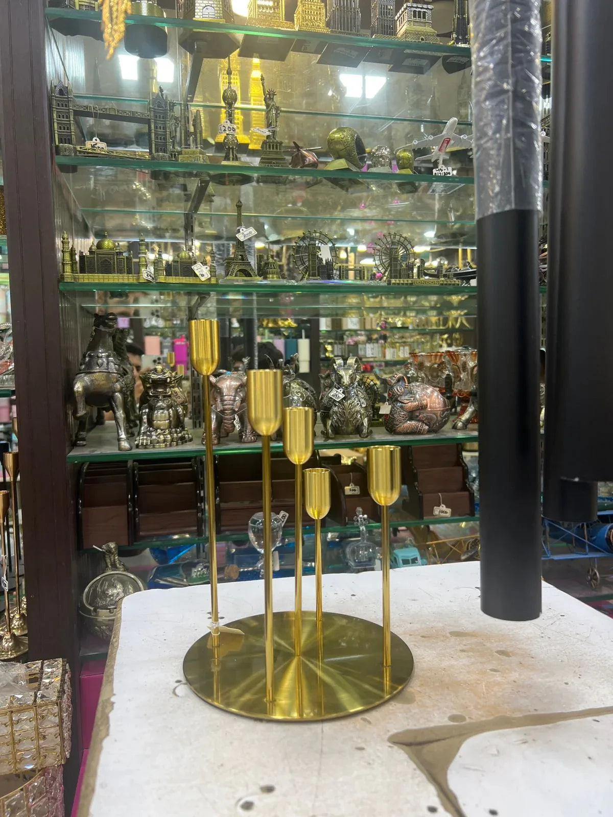 5-Piece Metal Candle Stand Set – Elegant Home Décor
