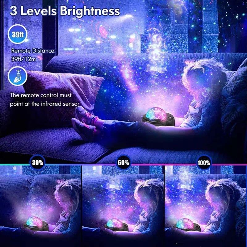 Galaxy Ocean Wave Projector Lamp with Starlight