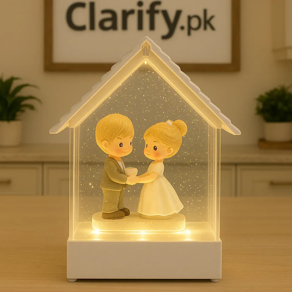 LED Couple Snow Globe – Romantic Rechargeable Gift Light