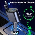 Retractable Car Charger – Super Fast 4-In-1
