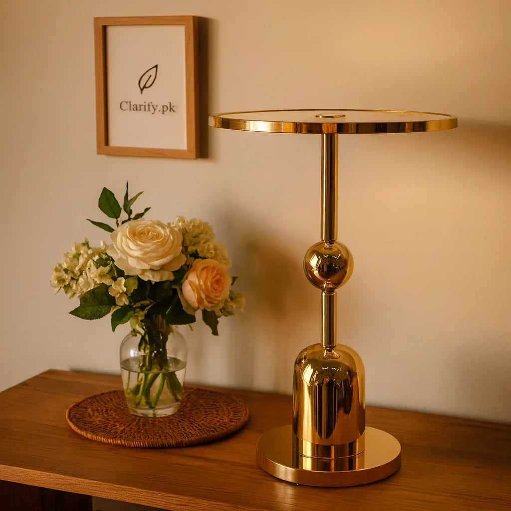 Luxury Gold Pedestal Stand for Home Decor