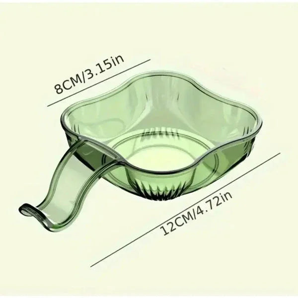 Transparent sauce dip 6 bowls set - green glass