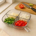 4 Section Acrylic Tray for Kitchen Storage