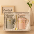 Couple Ceramic Mugs King and Queen Set