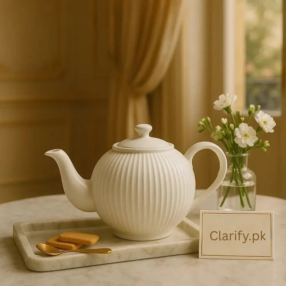 Elegant Ceramic Teapot with Lid - Stylish & Durable