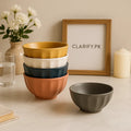 Luxury Ceramic 5 bowl set – Matte Multicolor