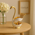 Swan Figurine Home Decor with Gold Finish