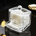 Acrylic Cotton Swab Storage Box – Clear Organizer