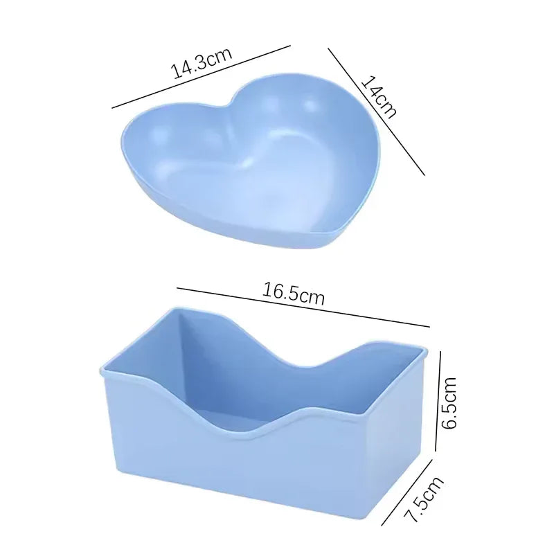 Pack of 10 Colorful Heart Dish Pack Plastic Plates