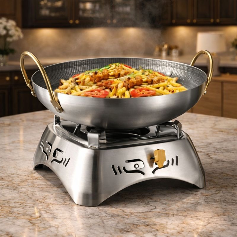 Thick Non-Stick Honeycomb Dry Pot – Double Handle