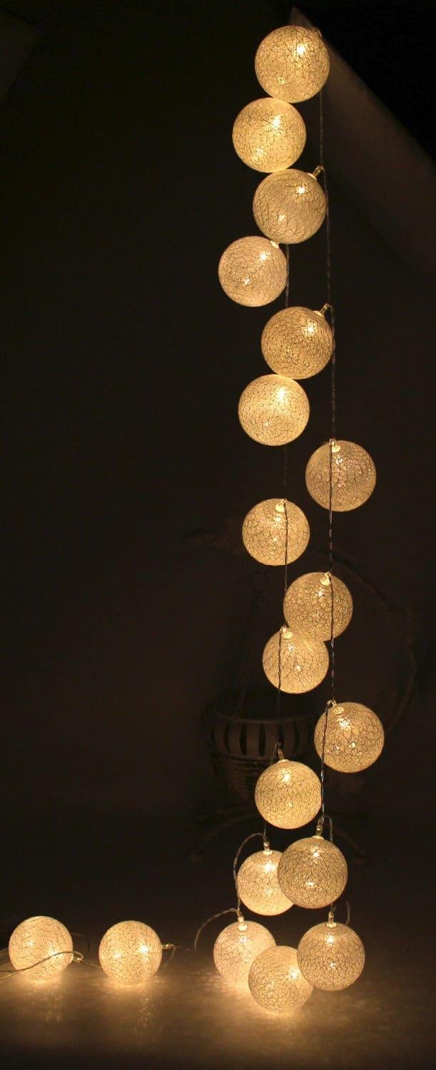 Cotton Ball String Lights for Cozy Decor