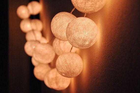 Cotton Ball String Lights for Cozy Decor