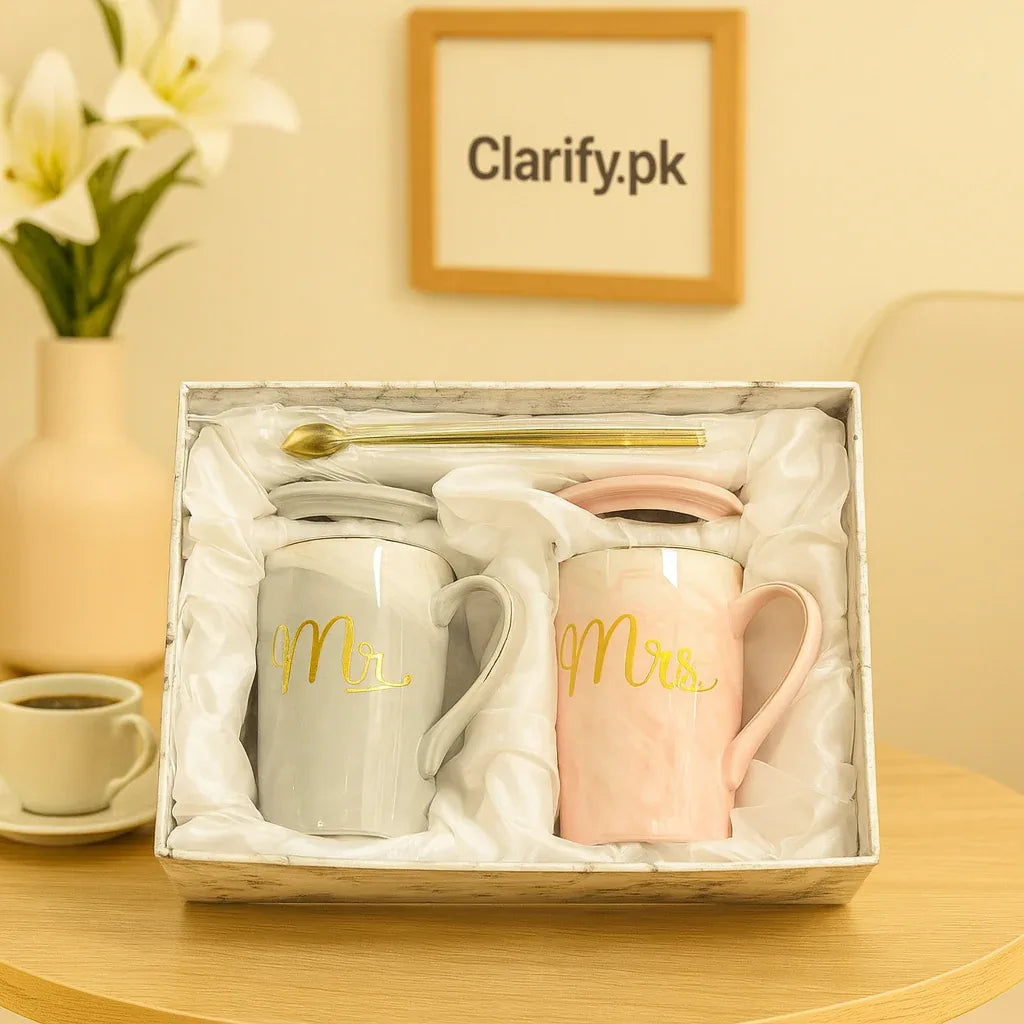 Couple Mugs Gift Set - Mr. & Mrs. Design