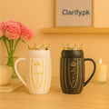 Couple Mugs with Crowns - King & Queen Set