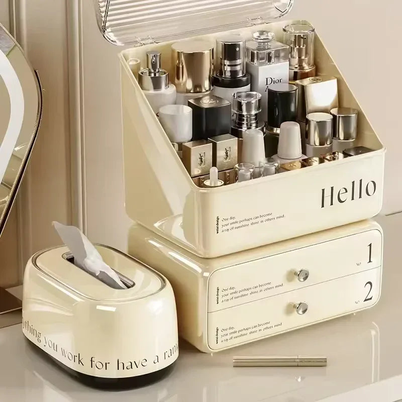 Makeup Organizer with Drawers Cosmetic Storage Box