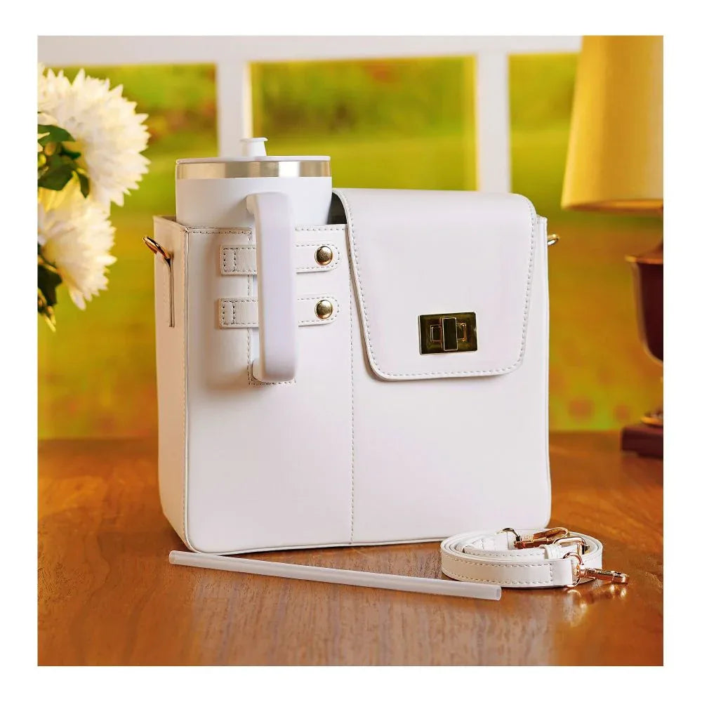 Crossbody Water Bottle Carrier Bag with Pocket