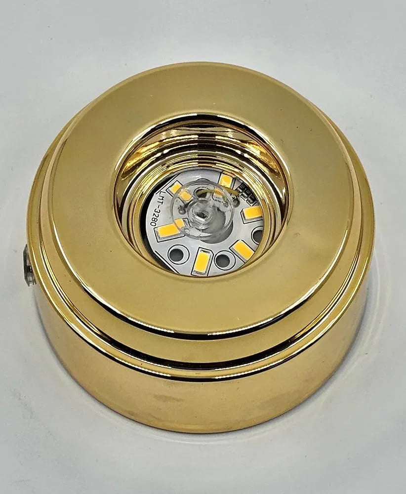 Crystal Ball Lamp with Elegant Gold Base