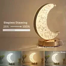 Crystal Moon Night Light Lamp with Dimming