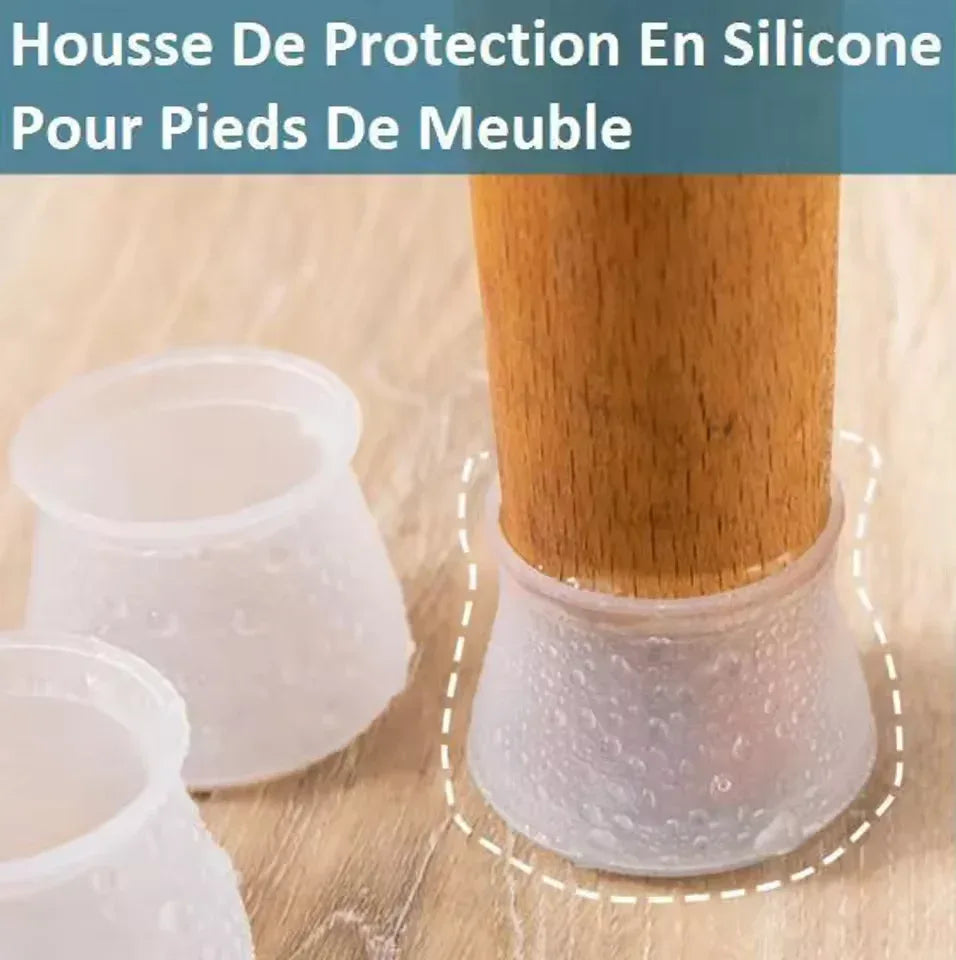 Pack of 4 Customizable Furniture Leg Pads for Protection