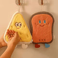 Cute Coral Velvet Hand Towels Soft Hand Wipe (Random Design)