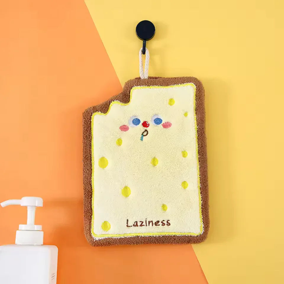 Cute Coral Velvet Hand Towels Soft Hand Wipe (Random Design)