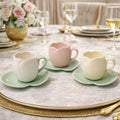 Aesthetic Tulip Flower Coffee Cup - Floral Cup & Saucer (each)