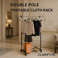 Premium Double Pole Portable Cloth Rack