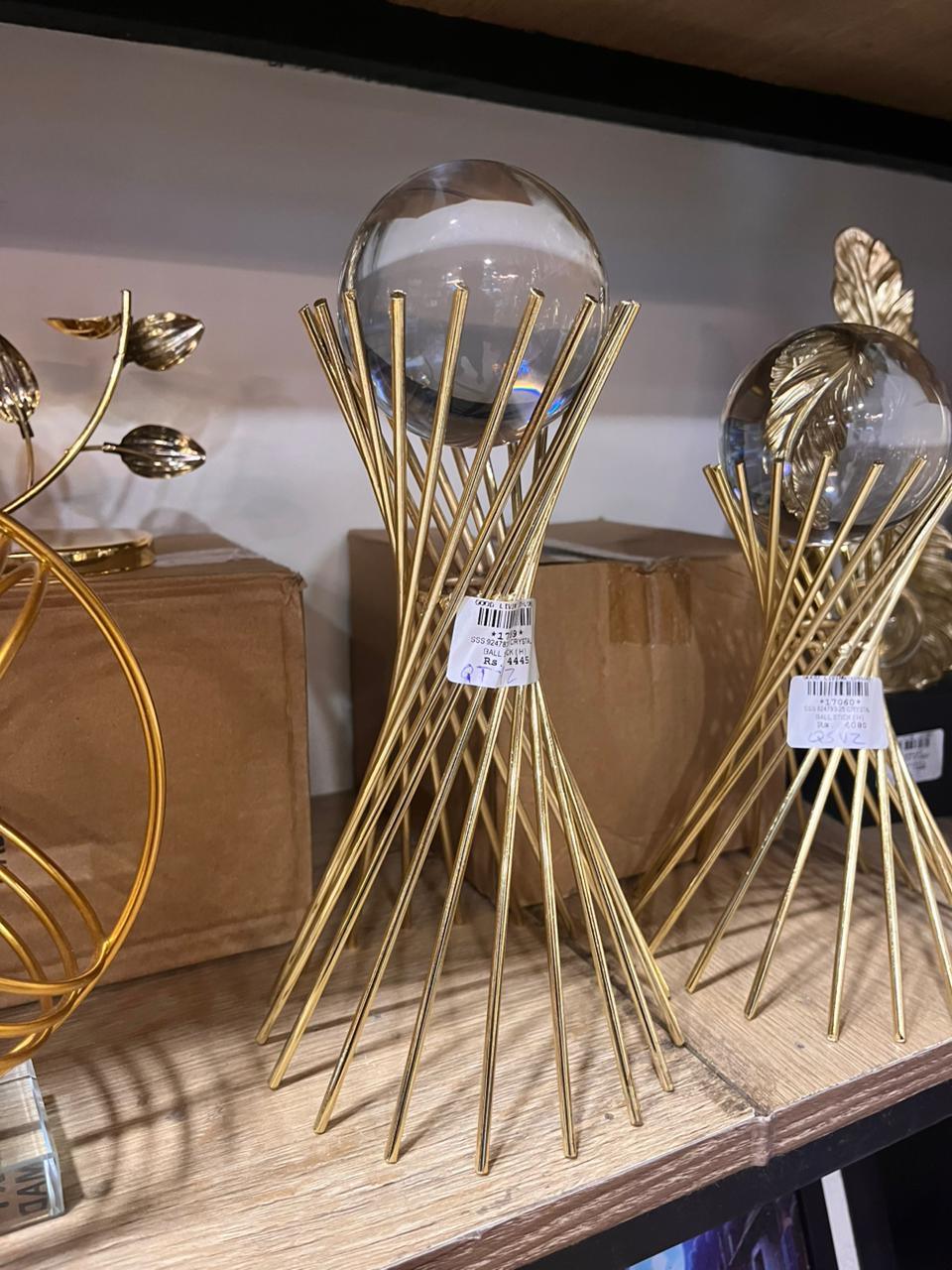 Luxury Gold Crystal Ball Table Decor – Elegant Accent