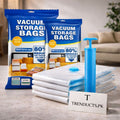 5pcs Vacuum Storage Bag Set with Hand Pump - Space Saving Compression Bags
