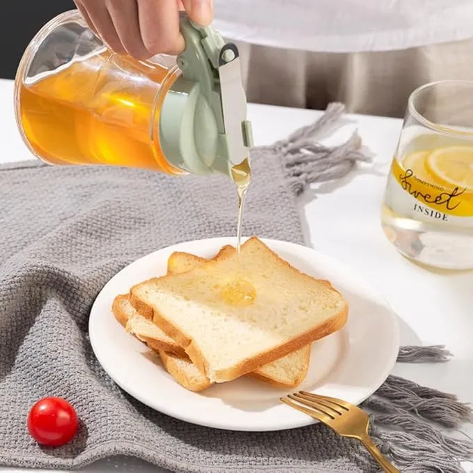 No-Drip Honey Dispenser – Easy Squeeze Syrup Bottle