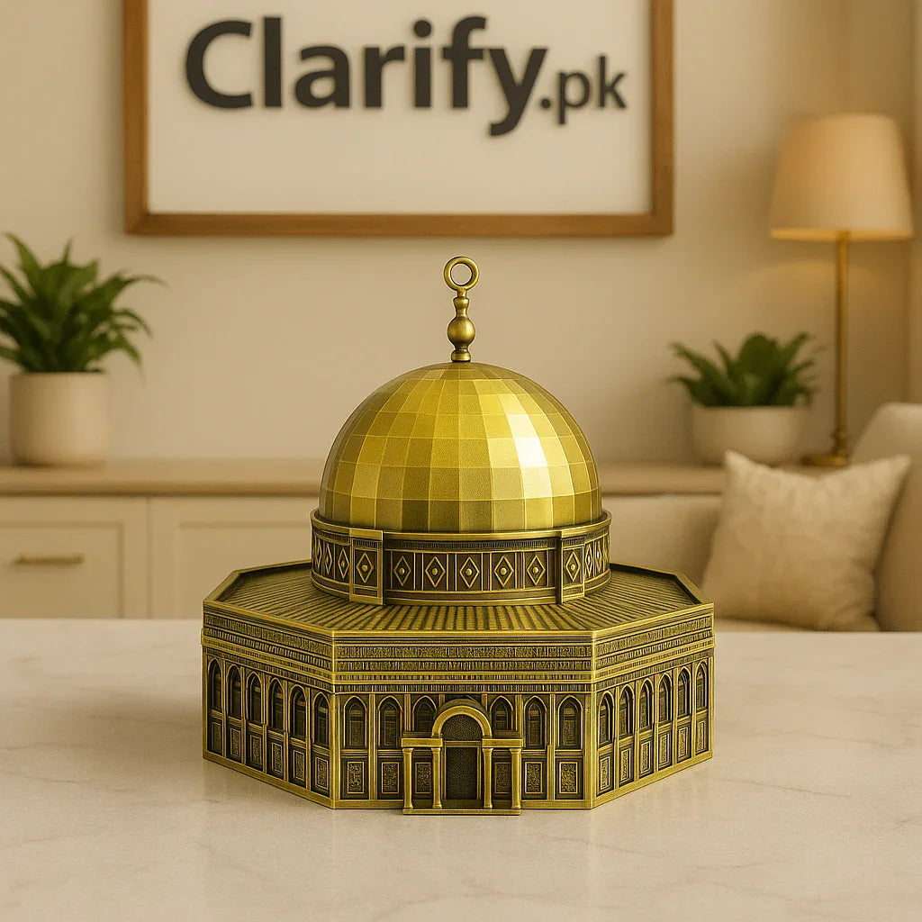 Masjid Al-Aqsa Metal Statue – Islamic Home Décor Showpiece