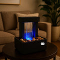 Modern LED Water Fountain – Electric Indoor Decor with Pebbles