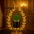 Golden Bloom Metal Plant Pot - Elegant Home Decoration