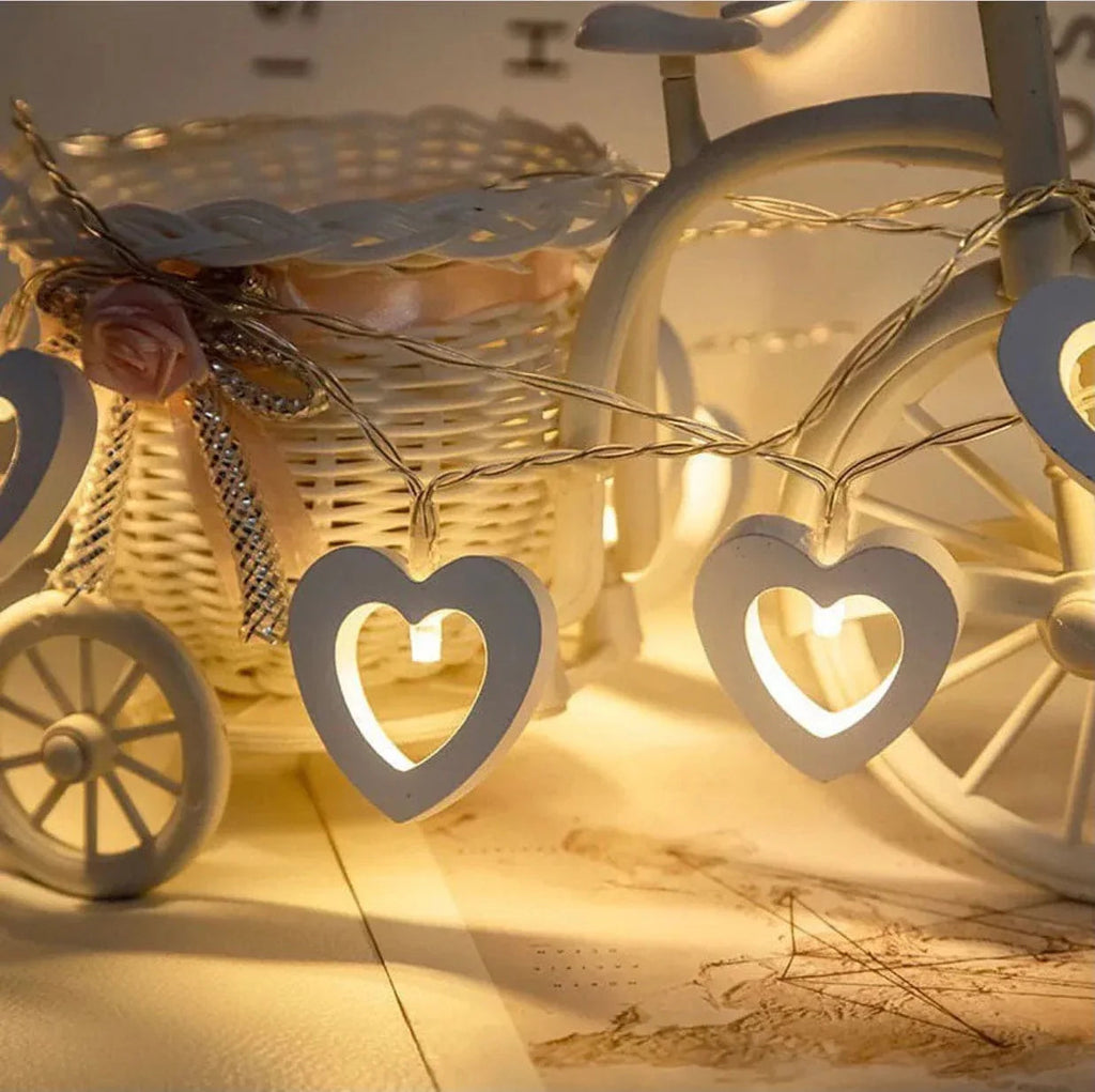 20 LED Heart Night Light String for Decor