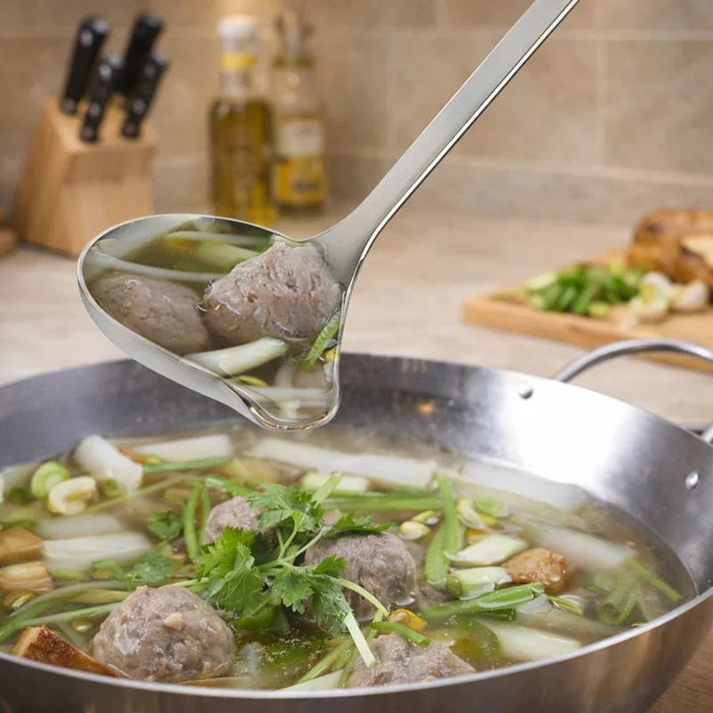 Stainless Steel Duck Mouth Ladle – Long Handle