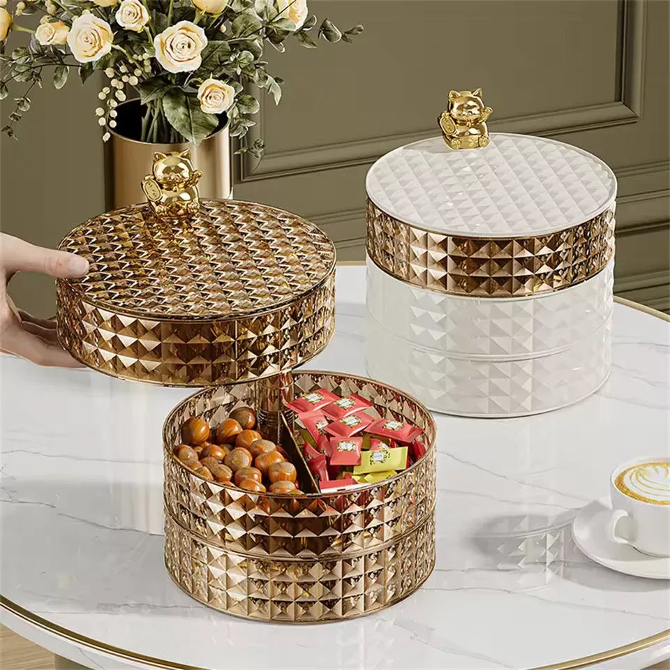 Desktop 4 Layer Rotating Jewelry Organizer