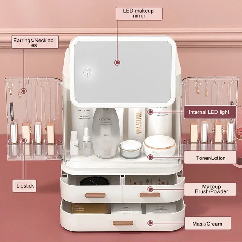 Desktop Cosmetic Storage Box Without Mirror