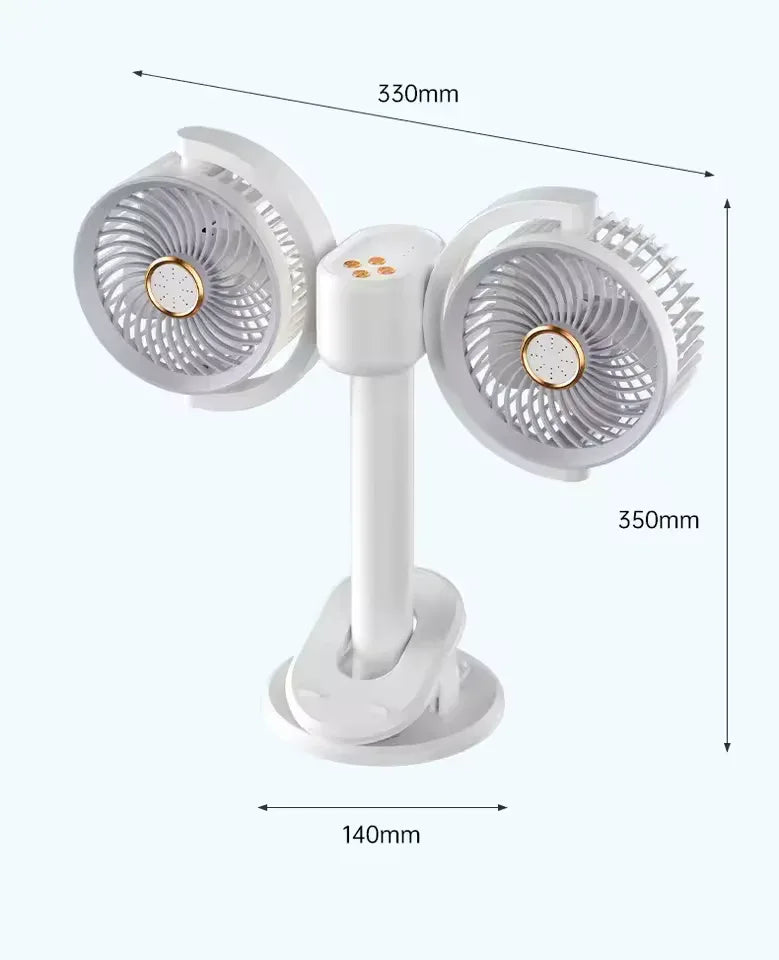 Double Head Recirculating Fan with Aromatherapy