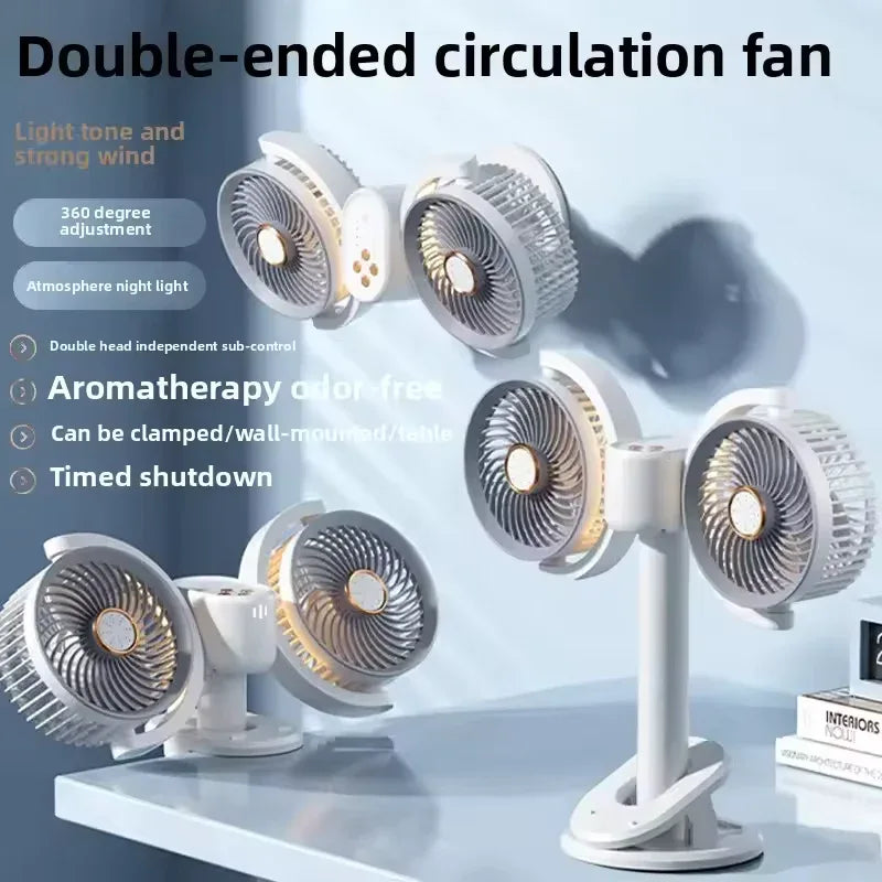 Double Head Recirculating Fan with Aromatherapy