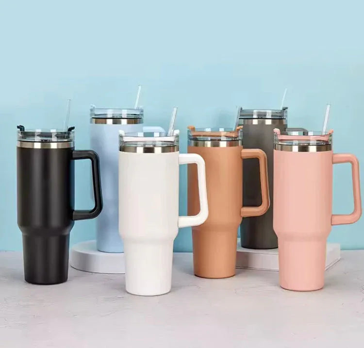 Double Wall Vacuum Tumbler with Handle