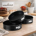 3 Piece Non-Stick Springform Cake Pan Set (18/20/22 cm)
