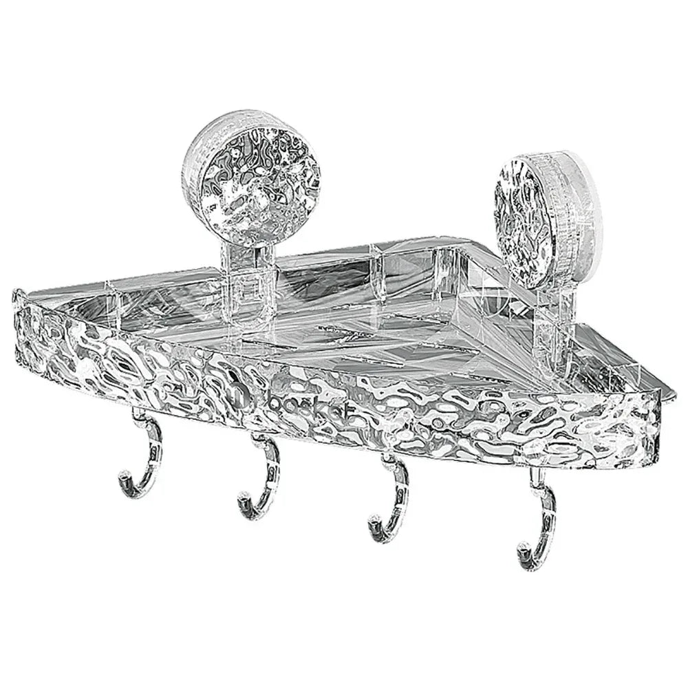 Glacier Pattern Shower Suction Cup Shelf – Bathroom Organizer