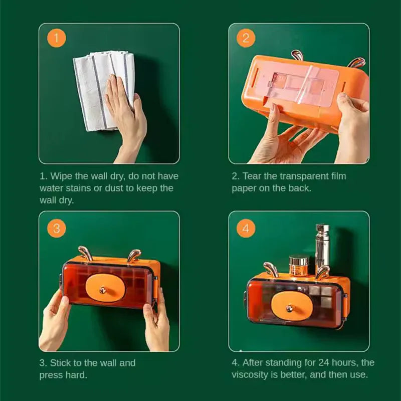 Dustproof Makeup Organizer for Wall Storage