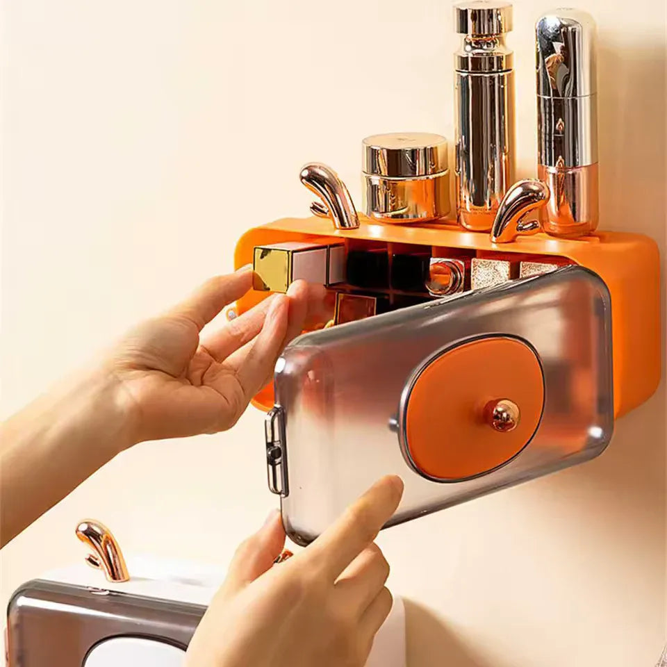 Dustproof Makeup Organizer for Wall Storage